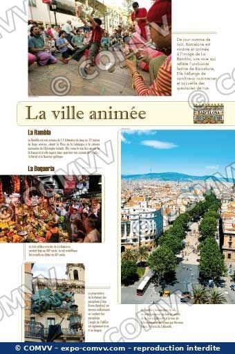 Panneau de l'exposition Barcelone