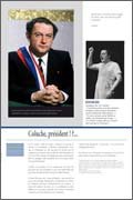 Panneau de l'exposition Coluche