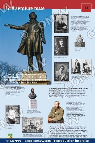 Panneau de l'exposition Russie