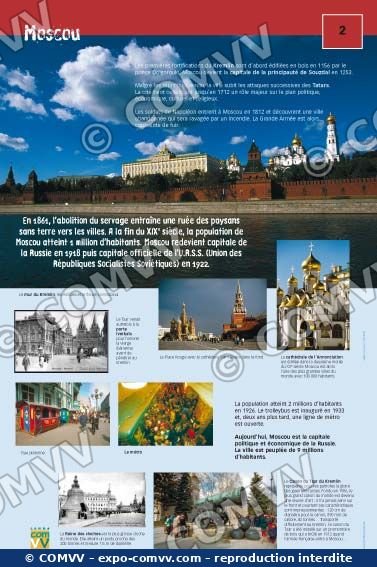 Panneau de l'exposition Russie