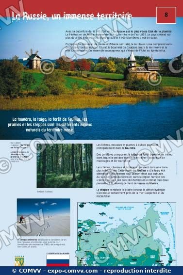 Panneau de l'exposition Russie