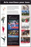 Panneau de l'exposition Arts martiaux
