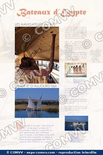 Panneau de l'exposition Bateaux