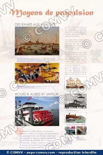 Panneau de l'exposition Bateaux