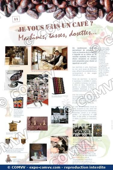 Panneau de l'exposition Café