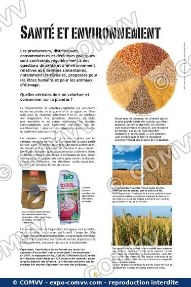Panneau de l'exposition Céréales