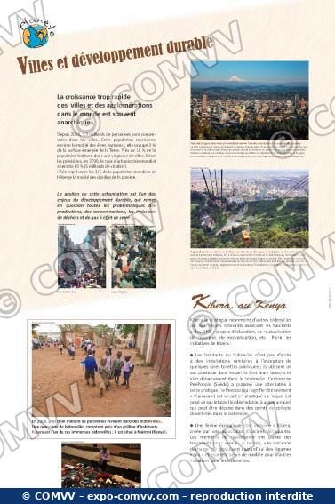 Panneau de l'exposition Développement durable