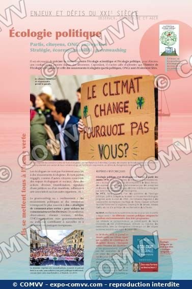Panneau de l'exposition Enjeux et défis du XXIe siècle