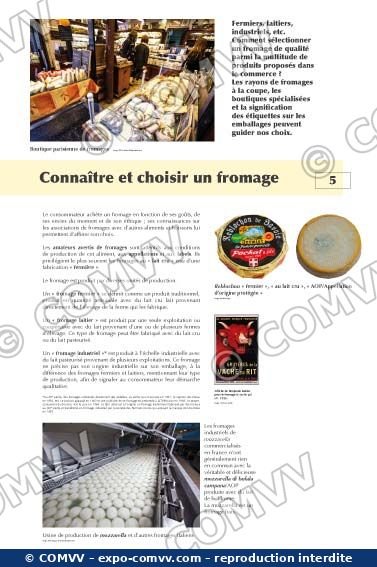 Panneau de l'exposition Fromages