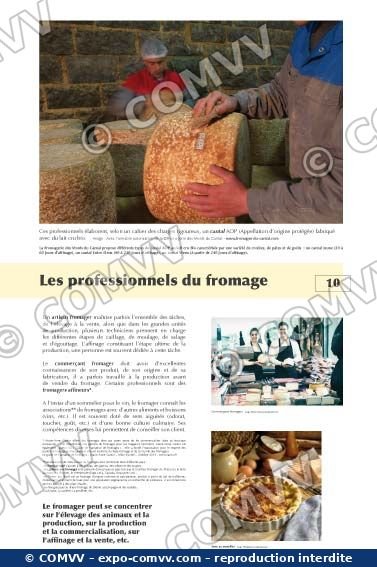 Panneau de l'exposition Fromages