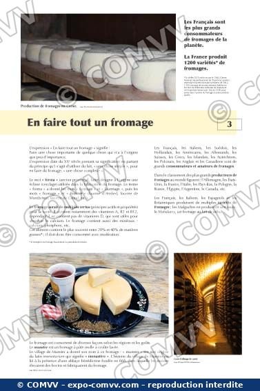 Panneau de l'exposition Fromages