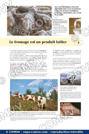 Panneau de l'exposition Fromages