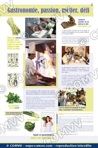 Panneau de l'exposition Gastronomie
