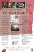 Panneau de l'exposition Litterature francaise XVIIIe et XIXe