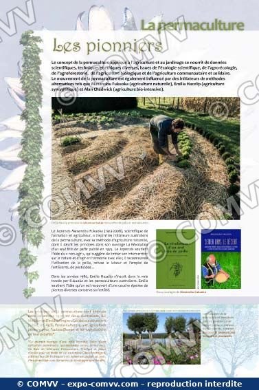Panneau de l'exposition Permaculture