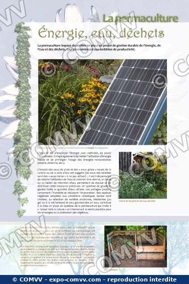 Panneau de l'exposition Permaculture