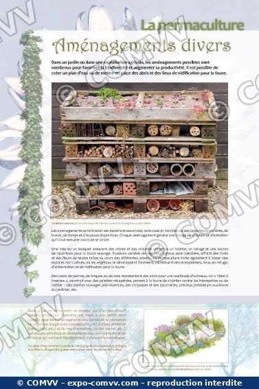 Panneau de l'exposition Permaculture