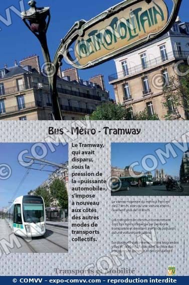 Panneau de l'exposition Transports et mobilité